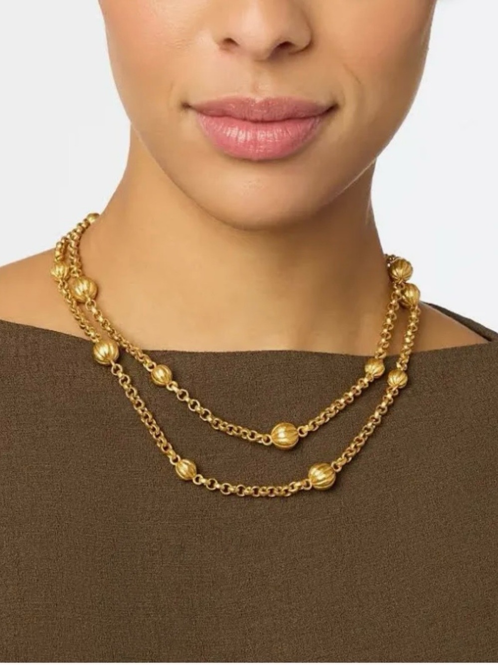 Julie Vos Gold Beaded Cirque Station Necklace - Picture 2 of 6